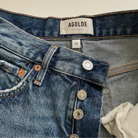 AGOLDE Parker CutOff Denim Short in Clutch - Picture 7 of 13
